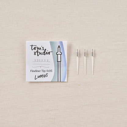 3-pack fineliner markers, tip size 0.05