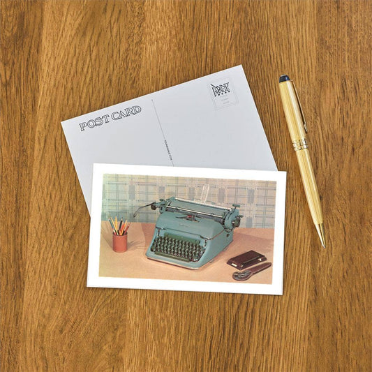Postcard LT-147 Manual Typewriter on Desk