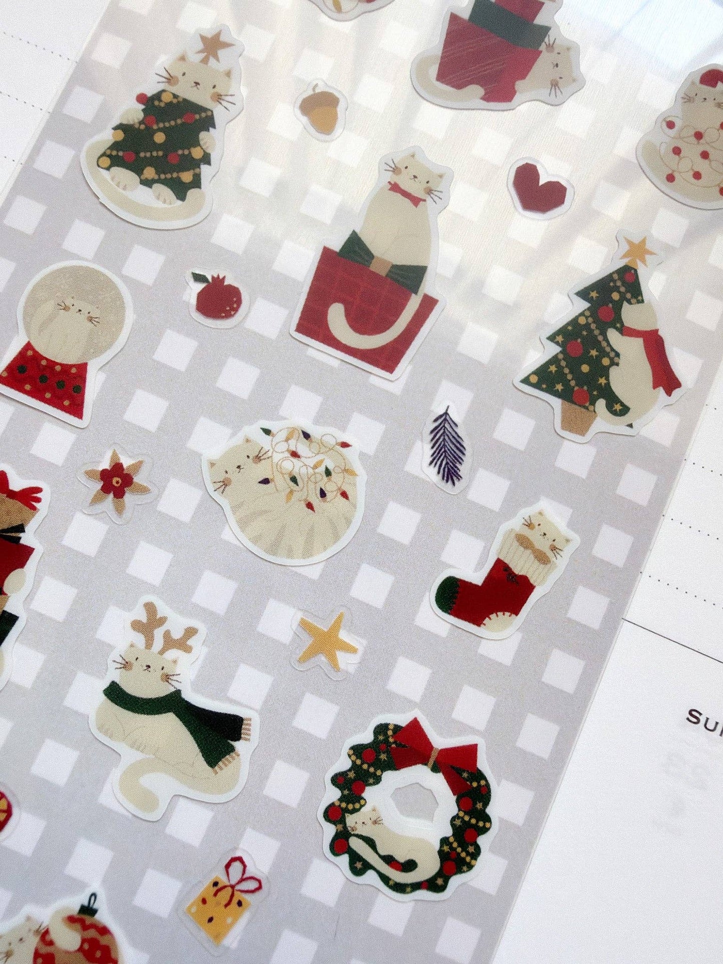 Kuboandlucy Stationery Co | Merry Meowmas Sticker Sheet