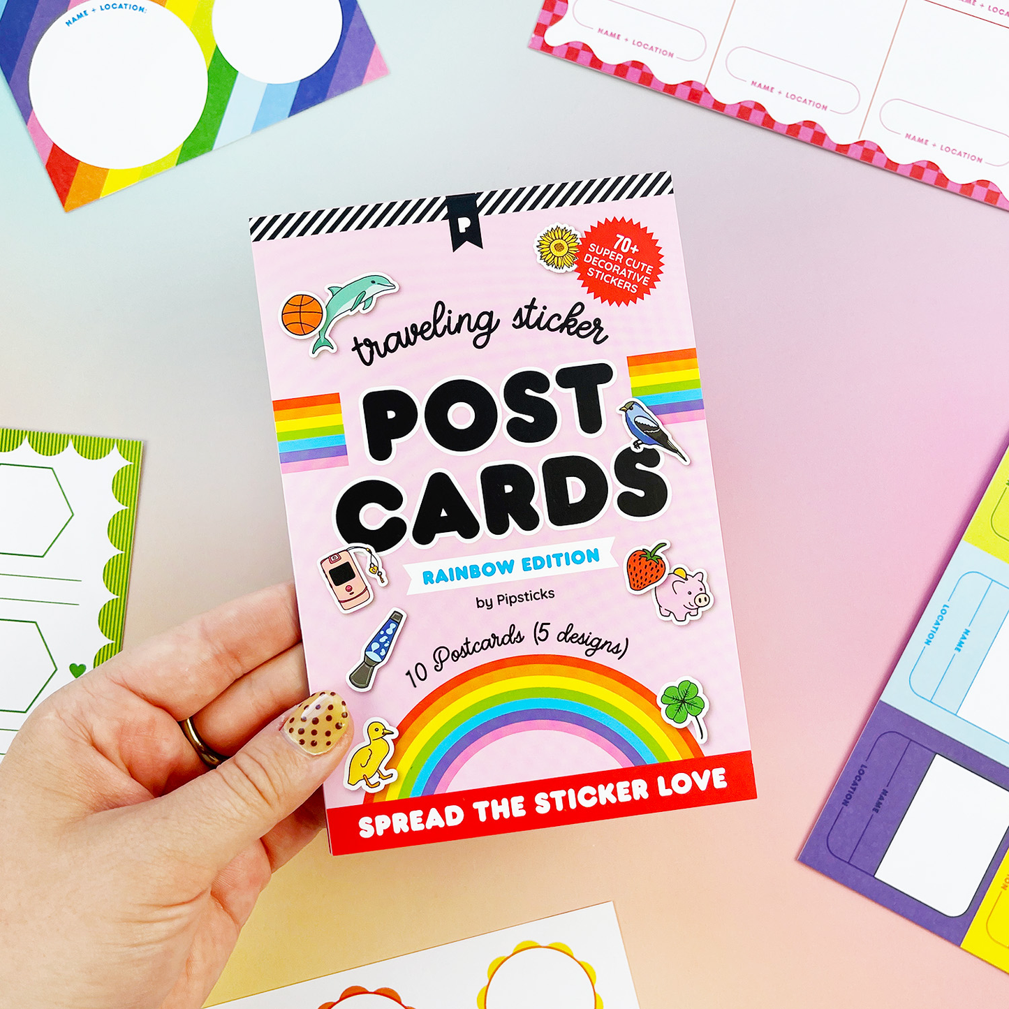 Rainbow Edition Traveling Postcard Book
