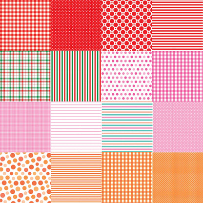 Stripes, Dots, and Plaids Patterned Paper Pack
