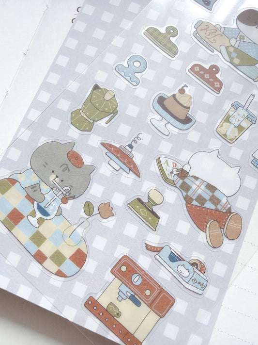 Kuboandlucy x Idiot Sandwich | Cafe Journaling Sticker Sheet