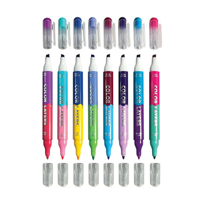 Color Layers: Double-Ended Layering Markers (Set of 8)