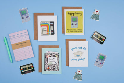 Library Card Notepad - Pink