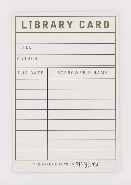 Kids Playtime Pad® Library Card