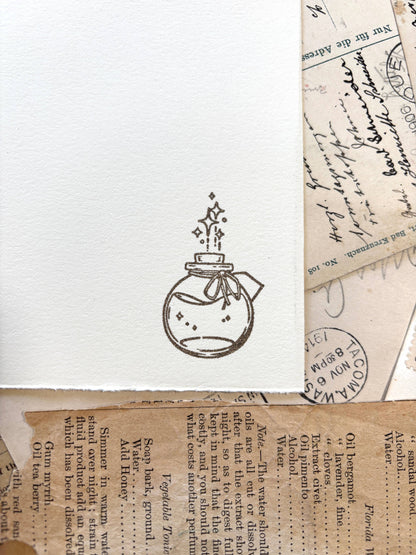 Potion ink bottle rubber stamp