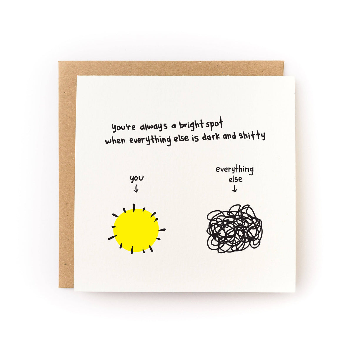 You're a Bright Spot Love & Friendship Card - Letterpress Printed