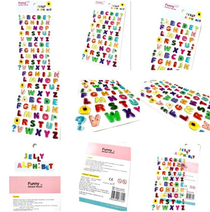 Jelly Alphabet Gel Stickers