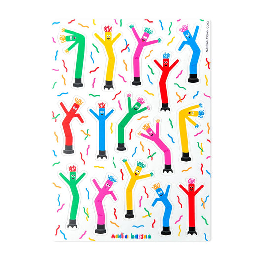 Wacky Wavers 5x7 Sticker Sheet