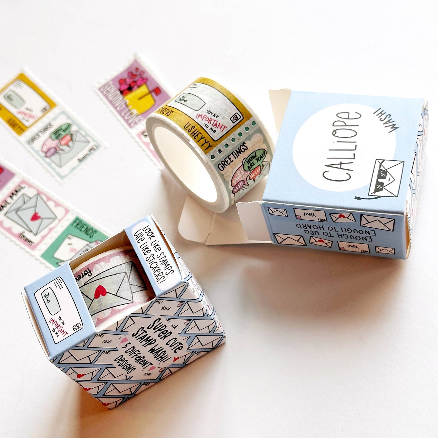 Send Snail Mail Faux-stage Stamp Washi
