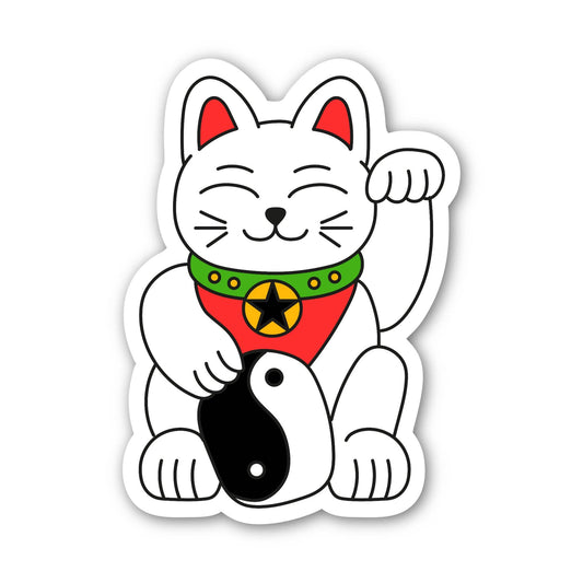 Lucky Cat Good Luck Charm Sticker