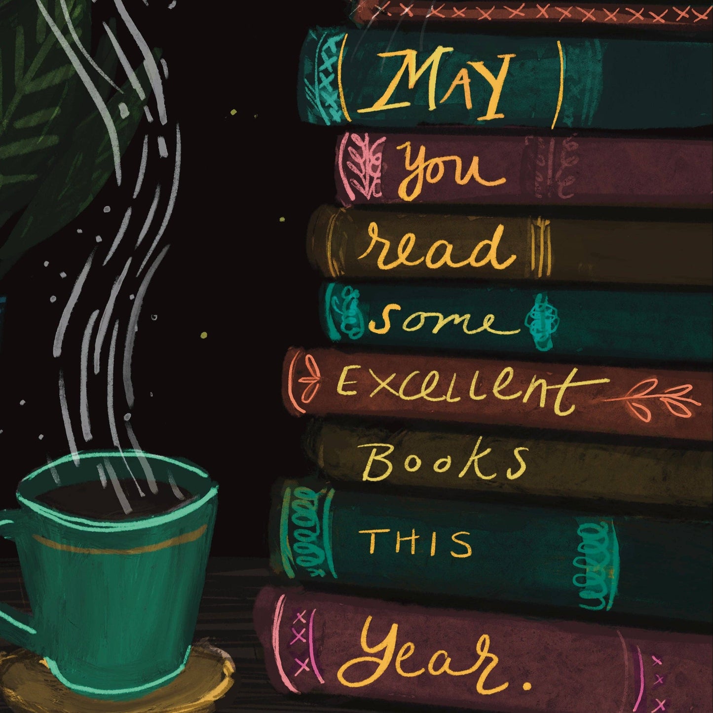 May You Read Some Excellent Books This Year — Birthday Card