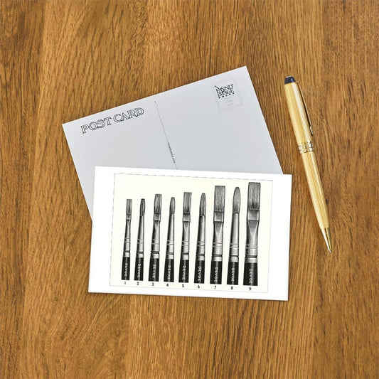 Postcard AT-253 Variety of Paint Brushes