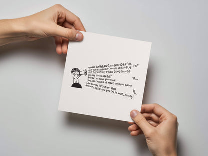 Cheering You On Encouragement Card - Letterpress Printed