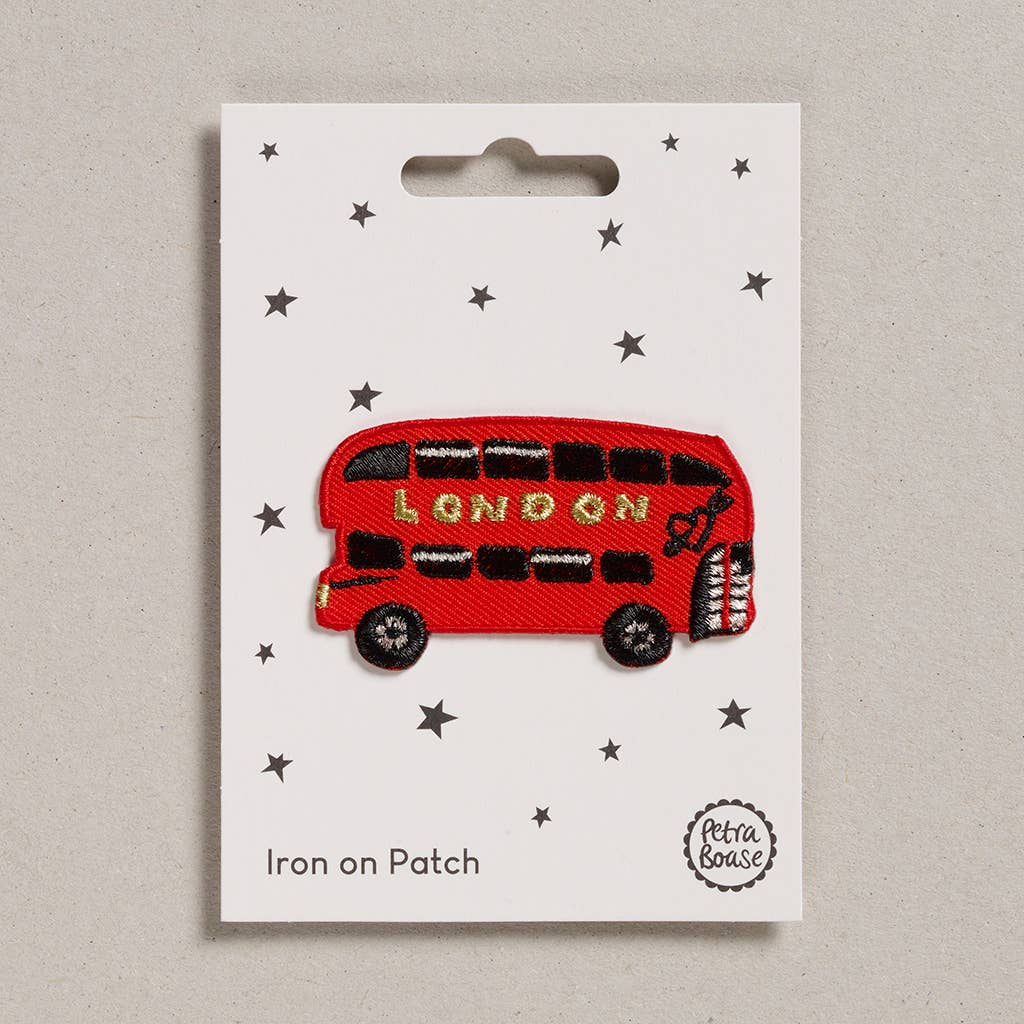 London Bus Iron-On Embroidered Patch