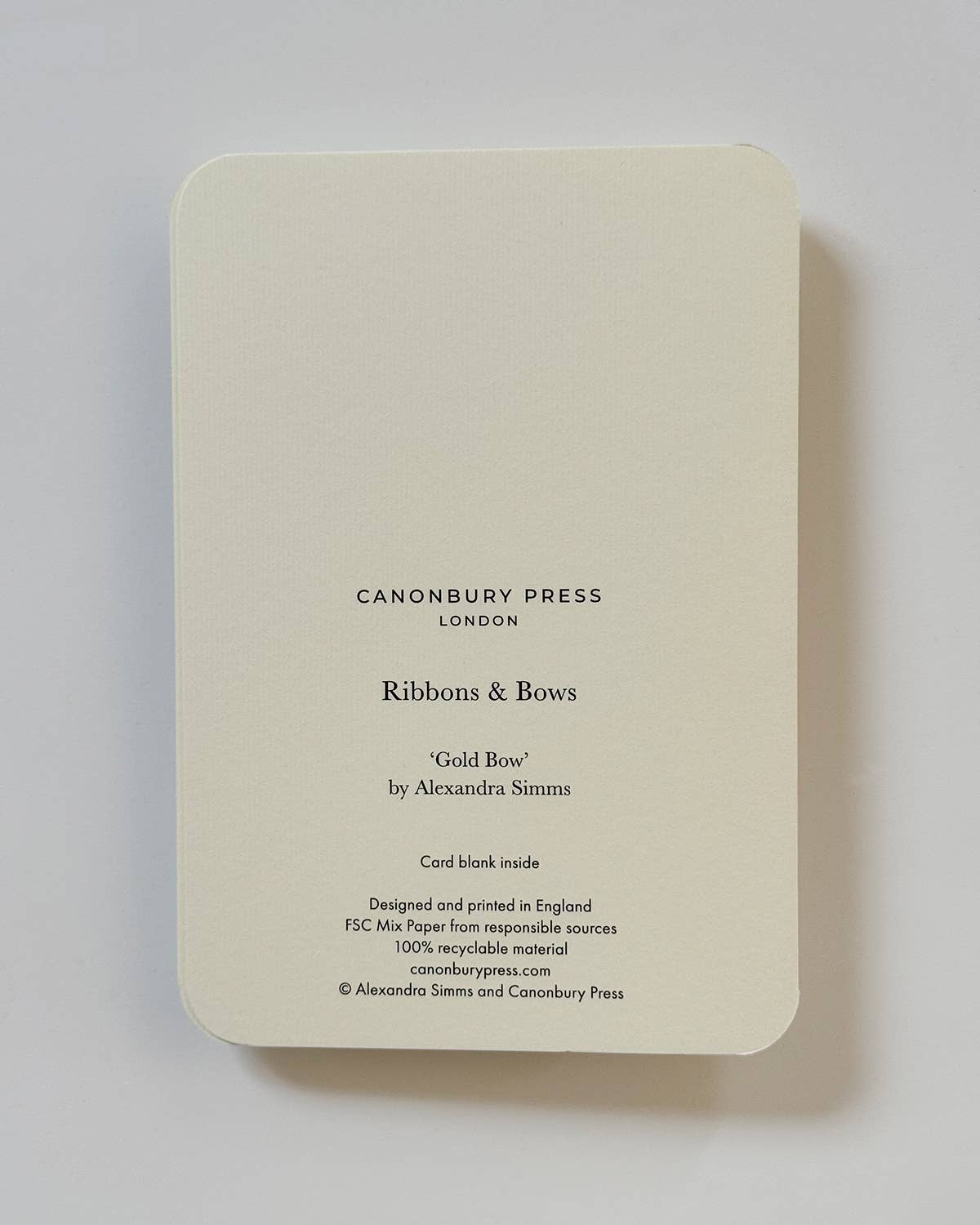 Gold Bow Greeting Card | Birthday Card | Luxury Cards