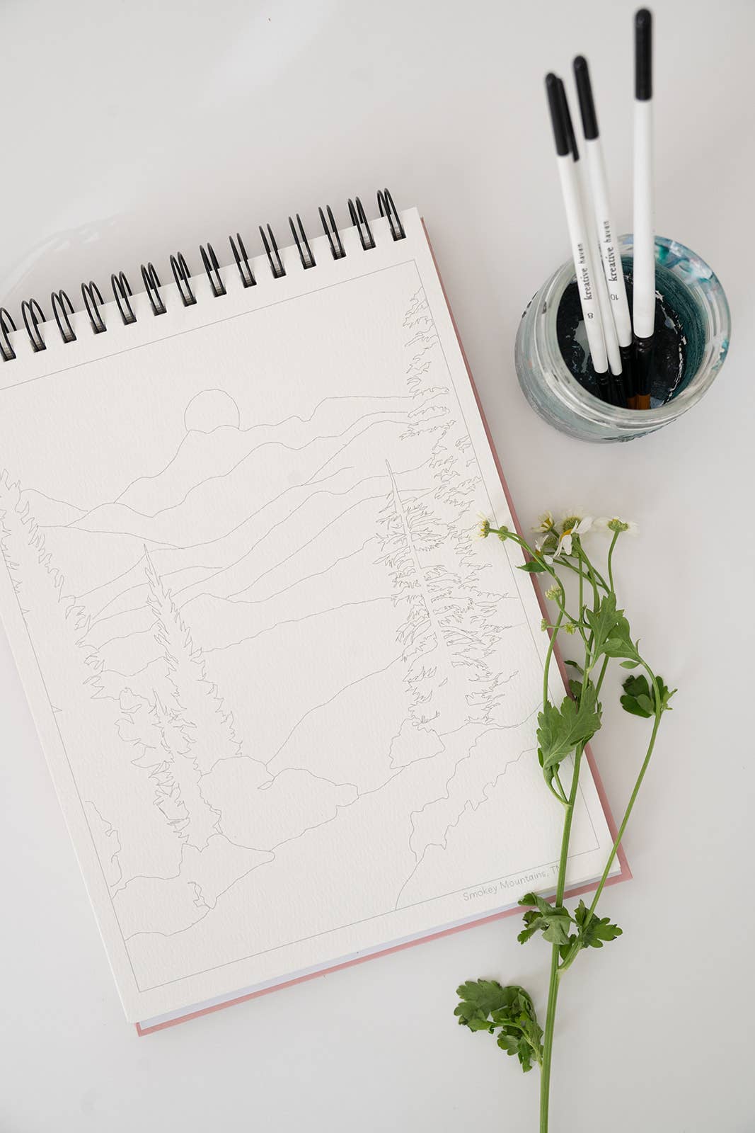 National Parks Watercoloring Book-Outlines w/Video Tutorials