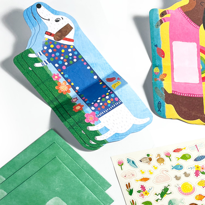 Tiny Tadas! Note Cards & Sticker Set (Playful Pup)