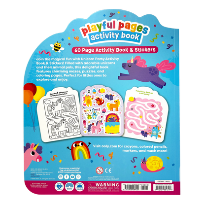 Playful Pages: Activity Book - Unicorn Party! (60 Pages)