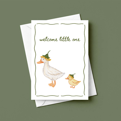 Welcome Little One Greeting Card, Baby Shower Card