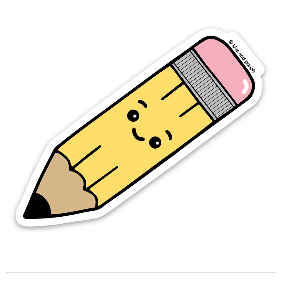 Cute Kawaii No. 2 Pencil Deco Durable Vinyl Sticker