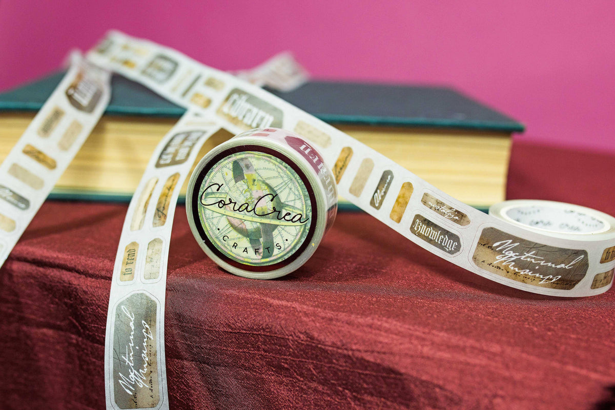 Peel-off label strips with circular “CoralCrea” seal sticker