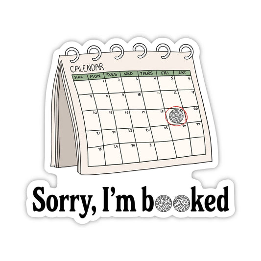 Sorry I'm Booked Golf Sticker