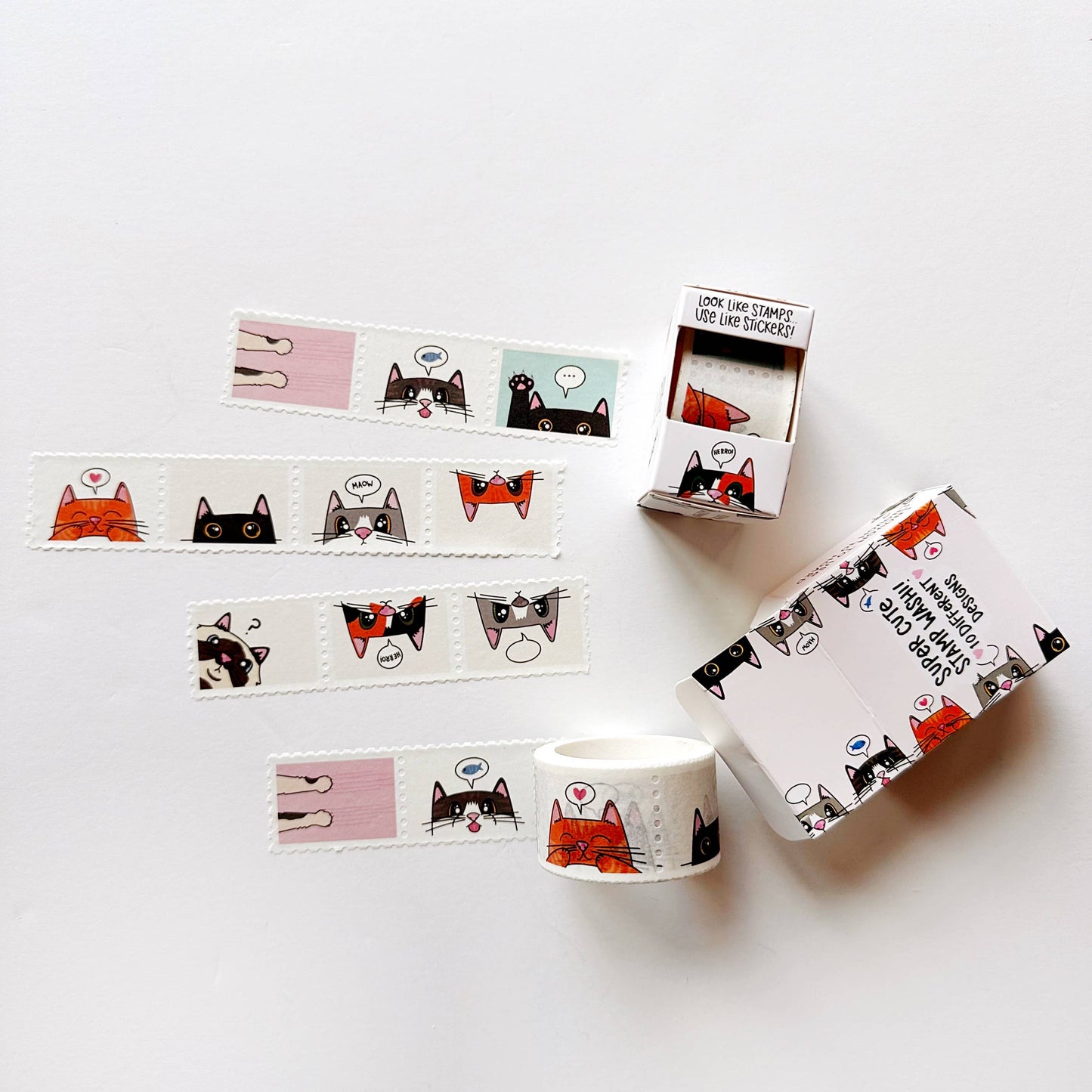 Mini Meows Faux-stage Stamp Washi