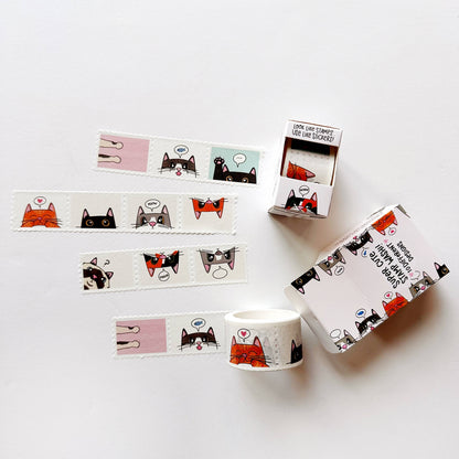 Mini Meows Faux-stage Stamp Washi
