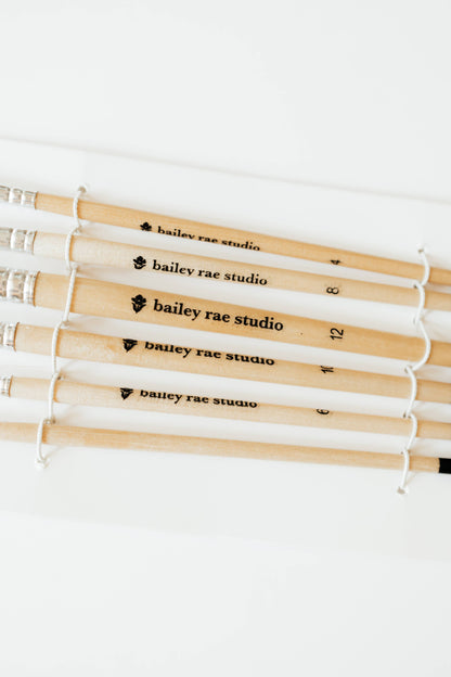 Round Tip Watercolor Brush Set -- 6 piece