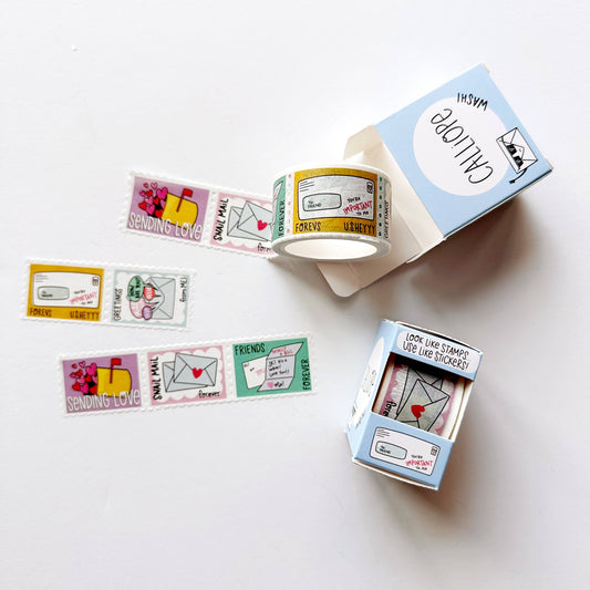 Send Snail Mail Faux-stage Stamp Washi