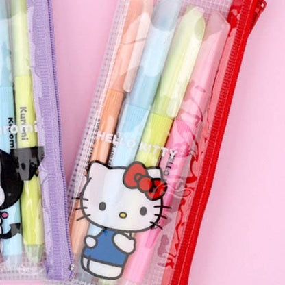 Sanrio Soft Touch Pastel Highlighter Set (4 Colors + Pouch)