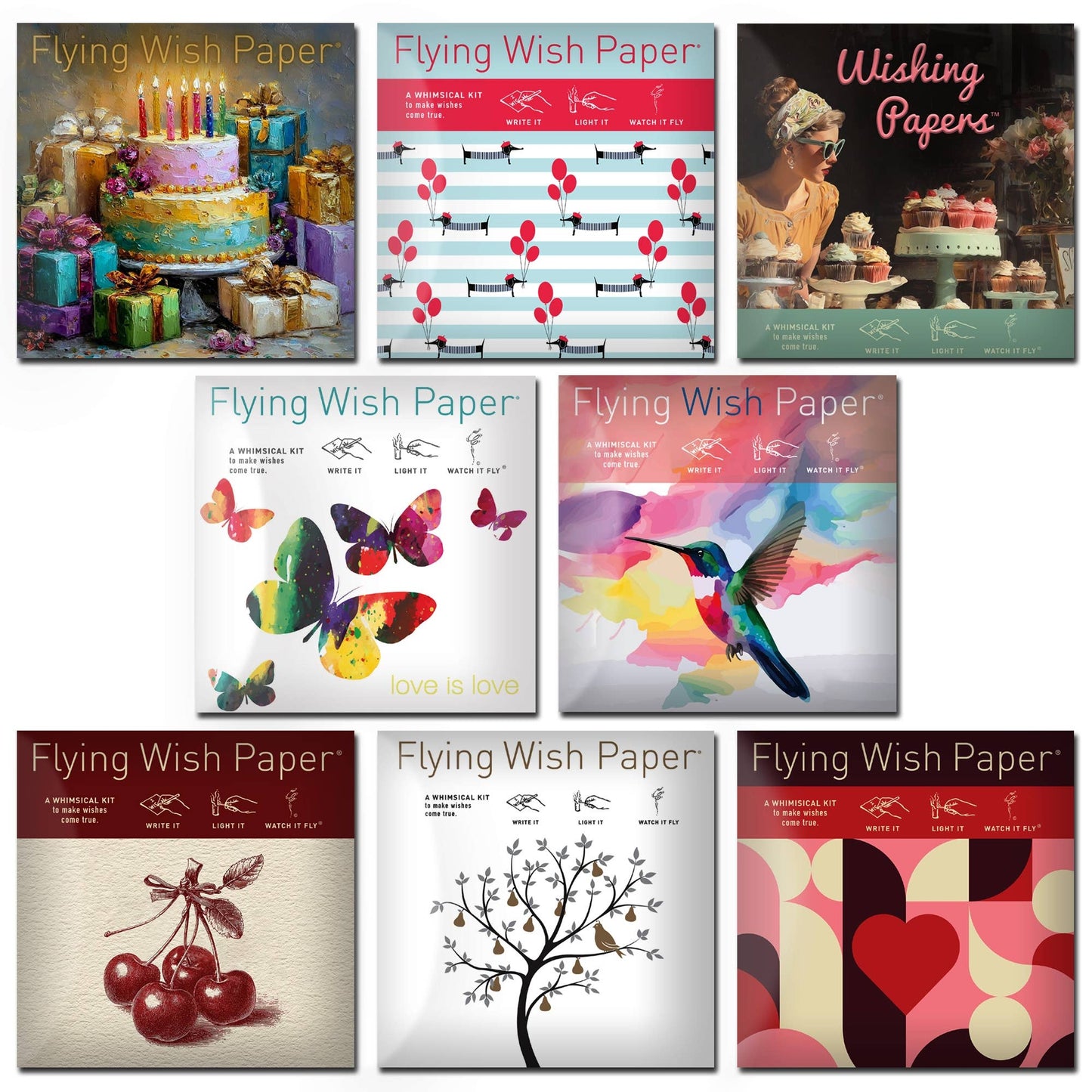 Flying Wish Paper® 8-Pack Standard Mini WISHING KIT™ Bundle