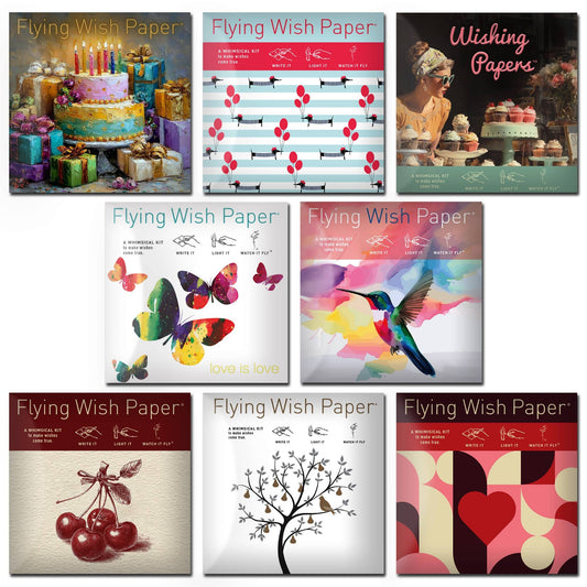 Flying Wish Paper® 8-Pack Standard Mini WISHING KIT™ Bundle