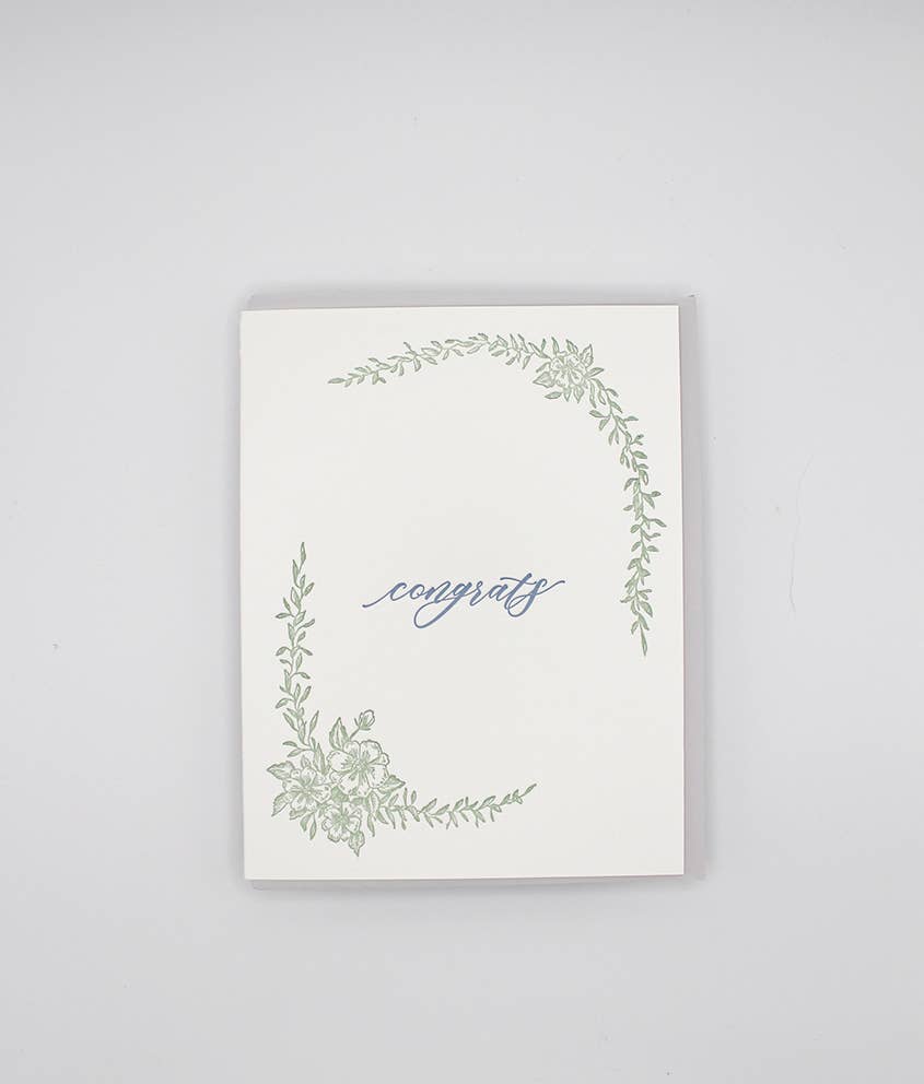 Congrats Letterpress Greeting Card
