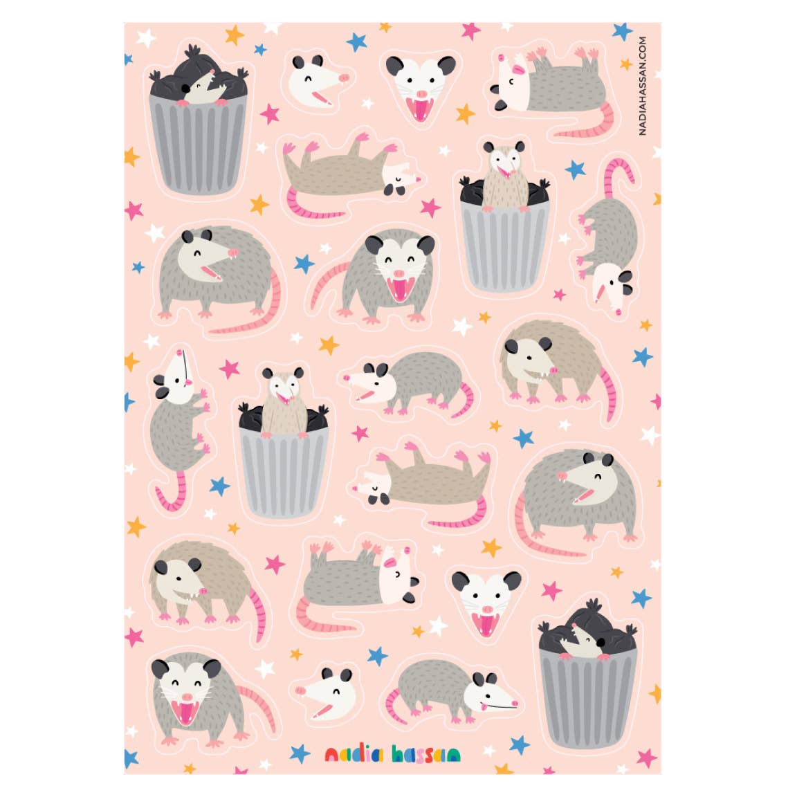 Awesome Possum 5x7 Sticker Sheet