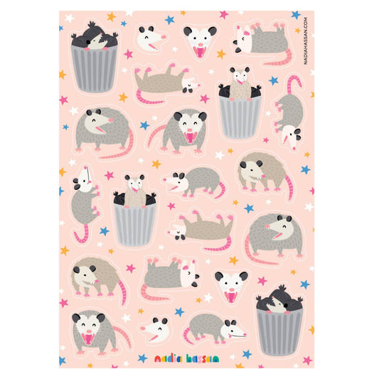 Awesome Possum 5x7 Sticker Sheet