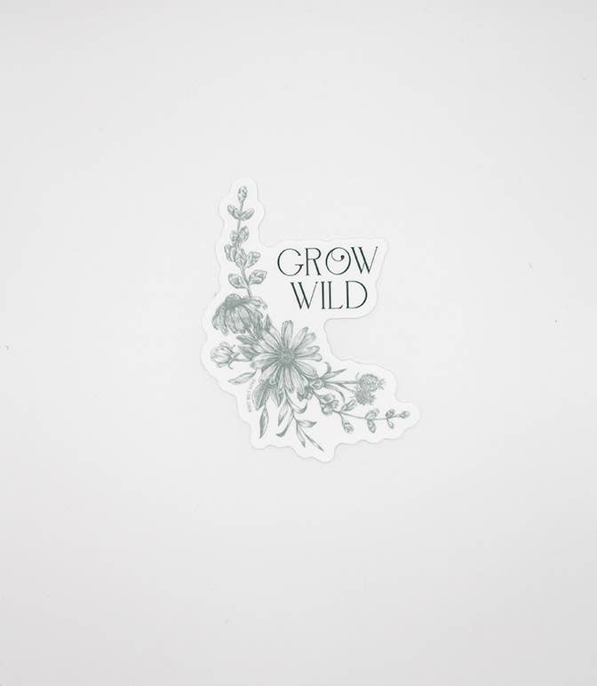 Grow Wild Flower Sticker – 4”