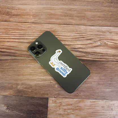 Certified Silly Goose Sticker for Tumbler - Funny Meme Decal