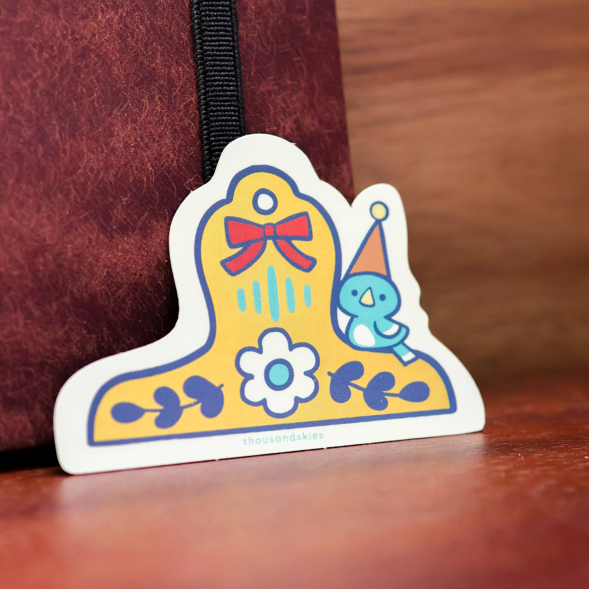 Vinyl Sticker (Holographic) Blue Bird Brass Clip