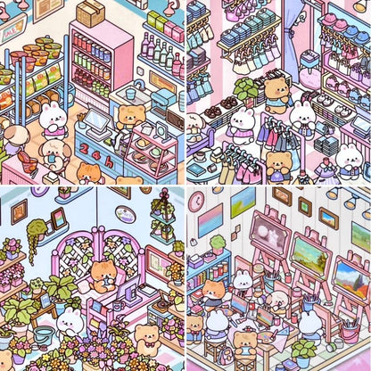 3D Diorama Stores Stickers