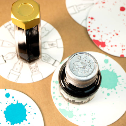 The Nibologist Letterpress Coaster Set (Set of 8)