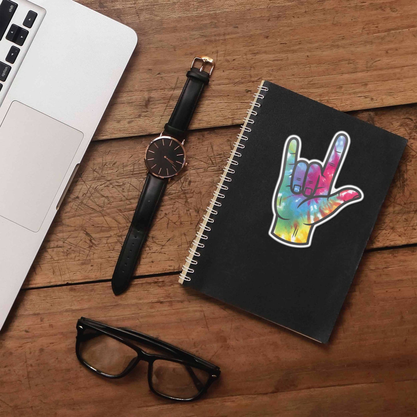 Tie Dye I Love You Sticker