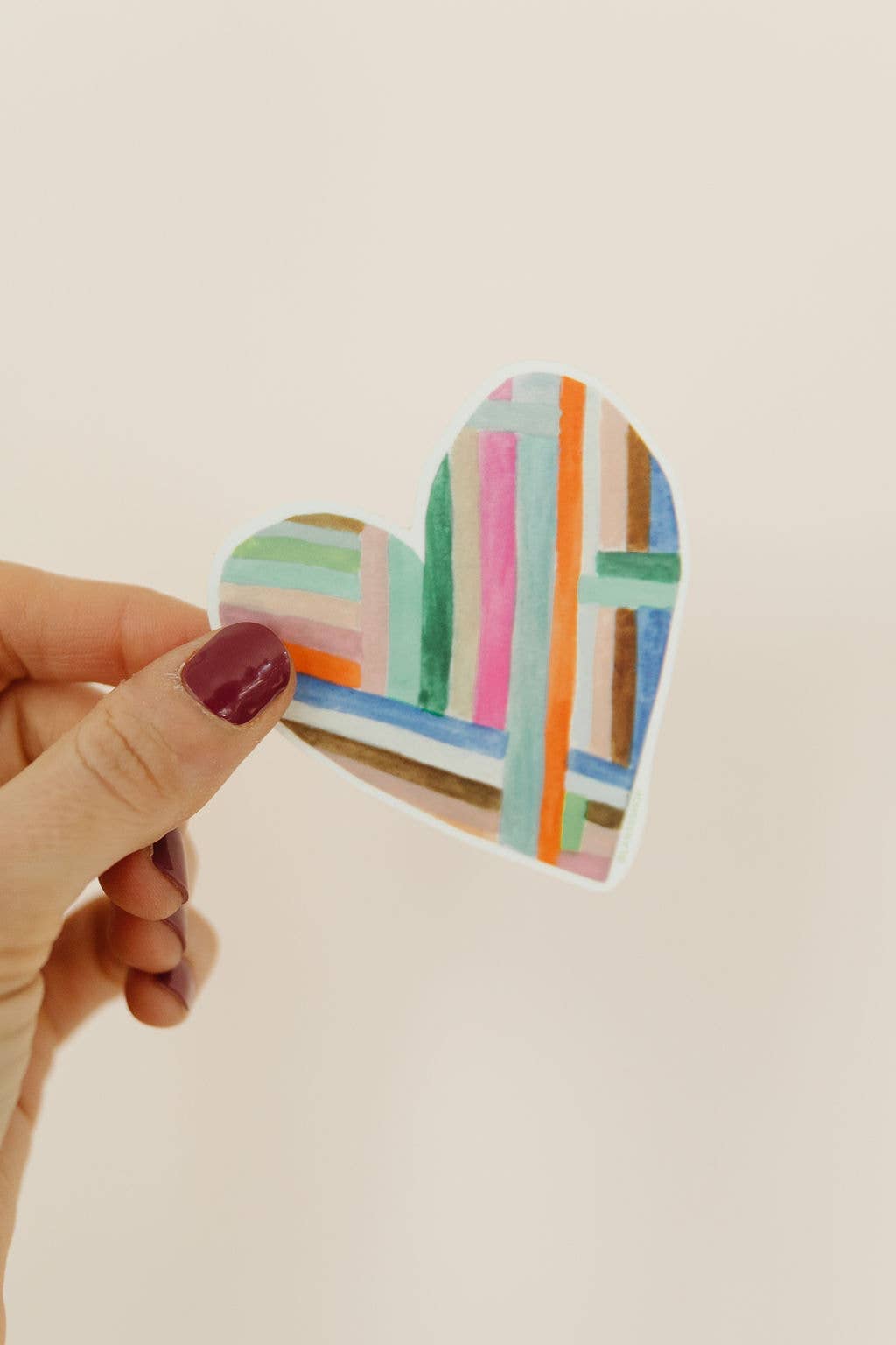 Patchwork Heart Sticker