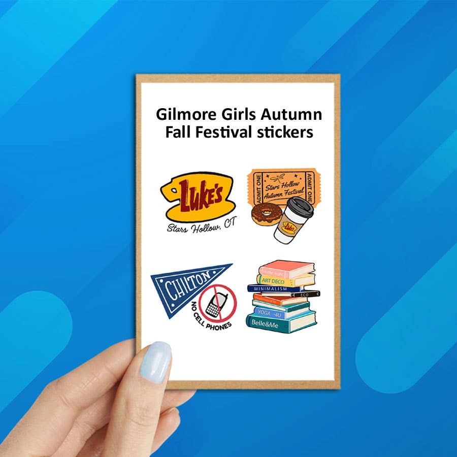 4-Pack Gilmore Girls Autumn Fall Festival Sticker Pack