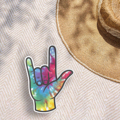Tie Dye I Love You Sticker