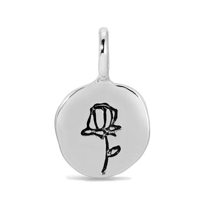Charm Garden - Silver - LOVE - Rose