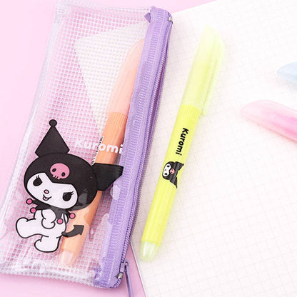 Sanrio Soft Touch Pastel Highlighter Set (4 Colors + Pouch)