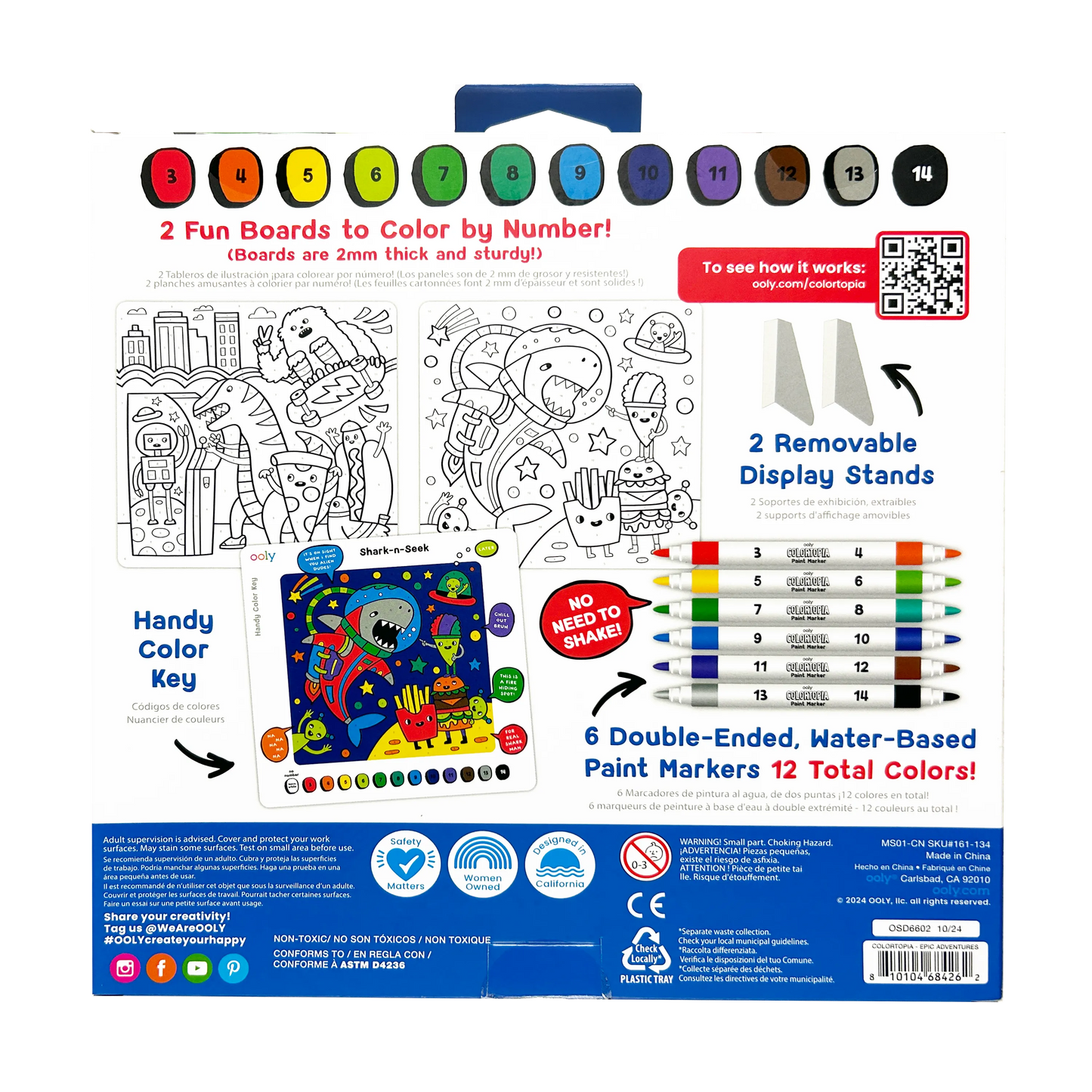 Colortopia: Paint Marker By Number Kit (Epic Adventures)
