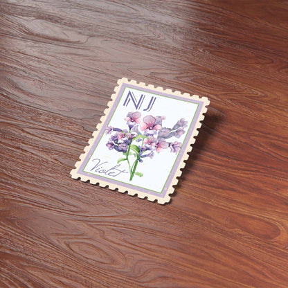 New Jersey State Flower Violet Sticker - Vintage Stamp Decal